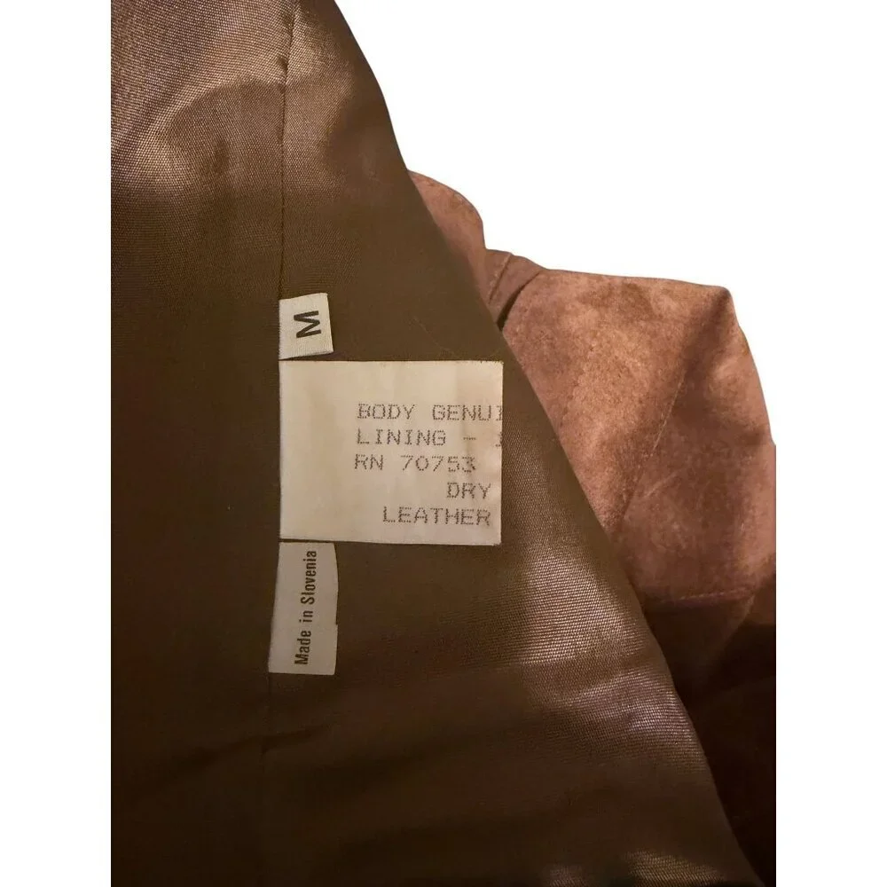 VTG Suede Vest M Pig Leather Two Way Pockets Outdoor Hiking Utility Photography